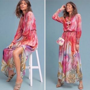 Anthropologie Bl-nk watercolor dress. Very rare sold out dress